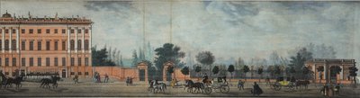 Der Anichkov-Palast. Aus dem Panorama des Newski-Prospekts, 1830 von Ivan Alexeyevich Ivanov