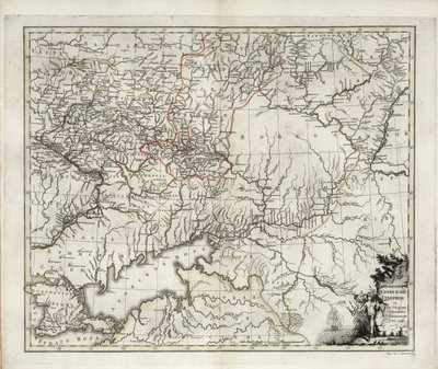Generalkarte des Gouvernements Asow, 1782 von Ivan Ivanovich Islenyev
