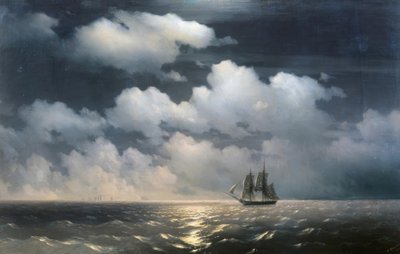 Brig Mercury von zwei türkischen Schiffen angegriffen von Ivan Konstantinovich Aivazovsky