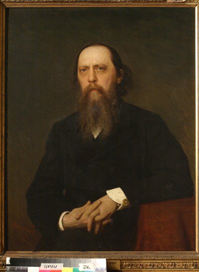 Porträt des Schriftstellers Mikhail Saltykov-Shchedrin von Ivan Nikolaevich Kramskoy