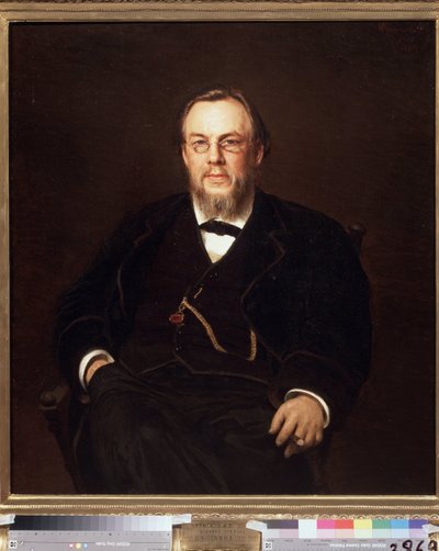 Porträt des Sammlers Dr. Sergei Botkin (1832-1889) von Ivan Nikolaevich Kramskoy