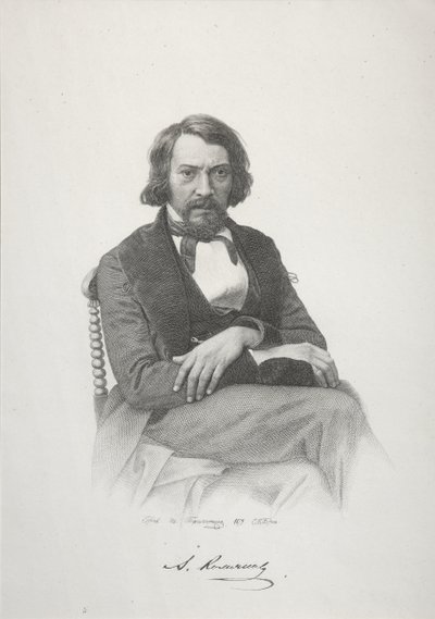 Porträt von Aleksey Stepanovich Khomyakov, 1879 von Ivan Petrovich Pozhalostin