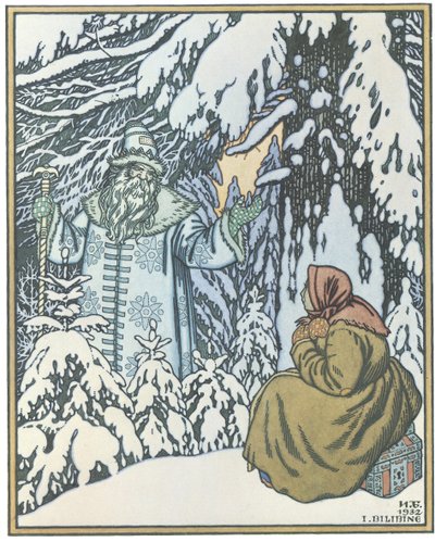 Illustration zum Märchen Morozko, 1932 von Ivan Yakovlevich Bilibin