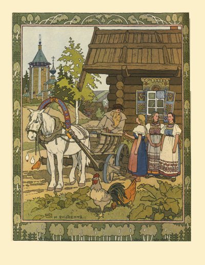 Illustration für das Märchen Die Feder des Finist der Falke, 1901-1902 von Ivan Yakovlevich Bilibin