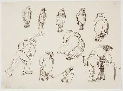 Studien von rückwärtigen Figuren von J.A. Jerichau