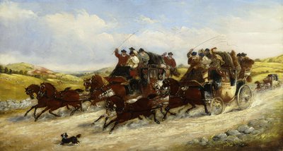 Ein Rennen von Liverpool nach Manchester mit einer Jagd im Hintergrund von J.C. Maggs