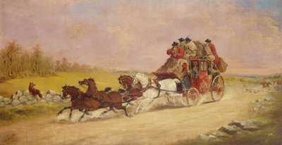 Die königliche Postkutsche zwischen dem Fuchs und der Jagd, 1881 von J.C. Maggs