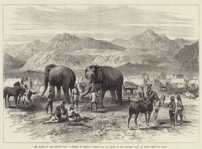 Der Mund des Khyber-Passes, vor dem Vorpostenlager bei Hurri Singh Ka Bourj von J.C. Wilson