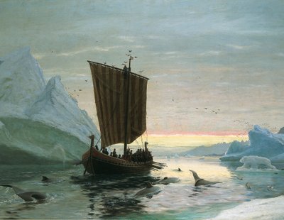 Erik der Rote entdeckt Grönland, 1875 von J.E. Carl Rasmussen