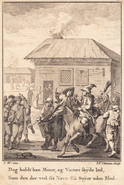 Der Vogt zu Pferd, an der Spitze der Anholt-Armee von J.F. Clemens