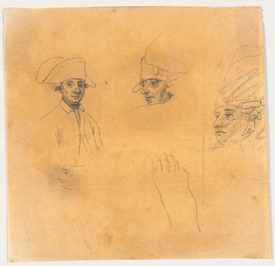 Vorarbeit zum Stich: Friedrich der Große reitet nach einer Revue in Potsdam nach Hause von J.F. Clemens