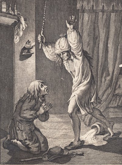 Per Degn fällt in Schrecken auf die Knie vor dem Vogt von J.F. Clemens