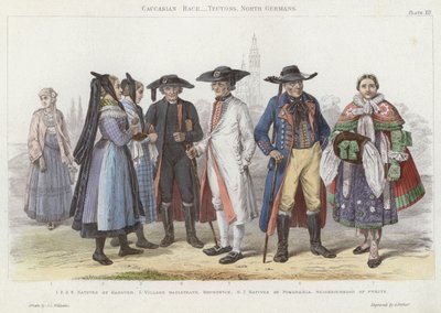 Kaukasische Rasse, Teutonen, Norddeutsche von J.L. (after) Williams