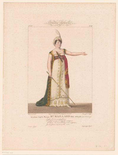 Porträt von Marie-Thérèse Davoux in der Rolle von Armide von J.L. Benoist (II)