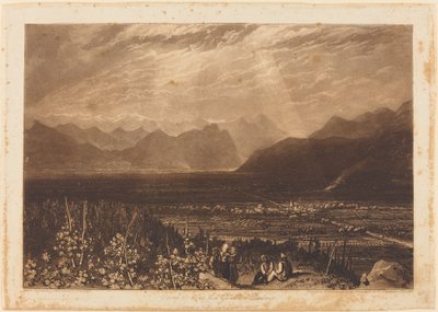 Kette der Alpen von Grenoble nach Chamberi, veröffentlicht 1812 von Joseph Mallord William Turner