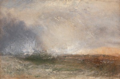 Stürmisches Meer, das an eine Küste bricht, zwischen 1840 und 1845 von Joseph Mallord William Turner
