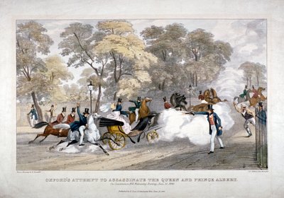 Attentatsversuch auf Königin Victoria, Constitution Hill, Westminster, London, 1840 von JR Jobbins