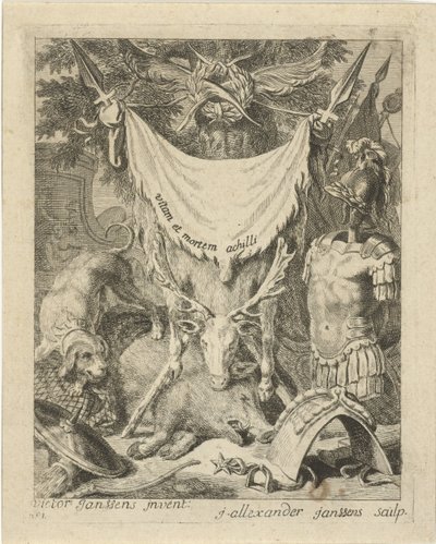 Titelblatt für eine Serie mit Szenen aus dem Leben von Achilles von J. Alexander Janssens