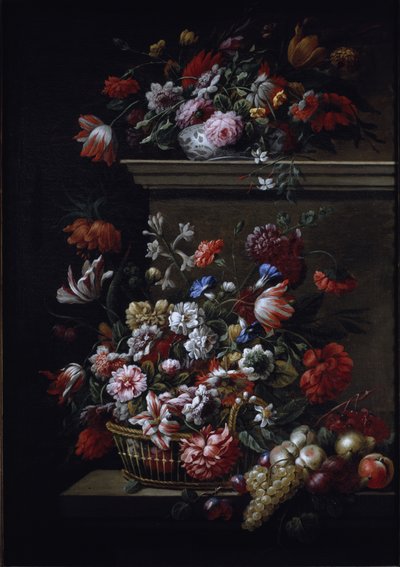 Stillleben mit Blumen von J B and Bogdany Jakob Monnoyer