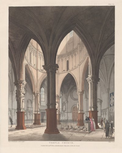 Temple Church, 1. September 1809 von J. Bluck