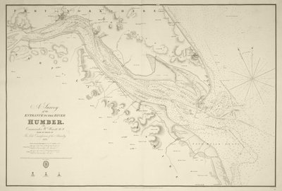Eine Vermessung des Eingangs zum Fluss Humber durch Kommandant William Hewett, R.N. im Auftrag der Lords Commissioners der Admiralität 1828 von J. & C. Walker