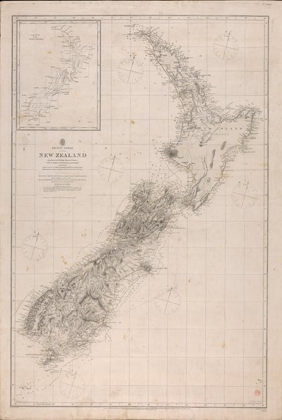 Karte von Neuseeland von J. & C. Walker