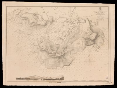 Griechenland, der Peiraeus oder Hafen Drako, vermessen von Kommandant Thomas Graves, H.M.S. Beacon 1840 von J. & C. Walker