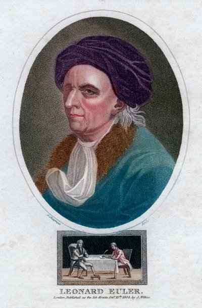 Leonhard Euler, Schweizer Mathematiker und Physiker des 18. Jahrhunderts, 1804 von J. Chapman