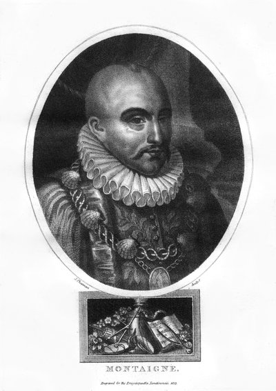 Michel Eyquem de Montaigne, französischer Schriftsteller, 1817 von J. Chapman