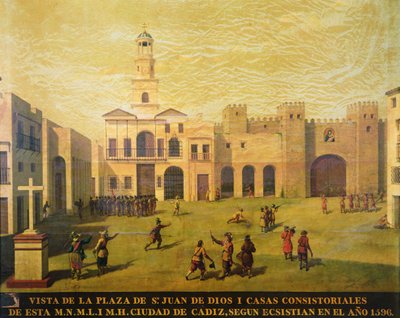 Plaza de San Juan de Dios im Jahr 1596 von J. Garcia