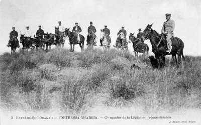 Französische Fremdenlegion-Kavallerie, Forthassa Gharbia, Algerien, ca. 1905 von J. Geiser