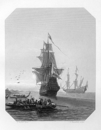 Abel Tasman, niederländischer Seefahrer, Entdecker und Kaufmann des 17. Jahrhunderts, ca. 1870 von J. H. Rennefeld