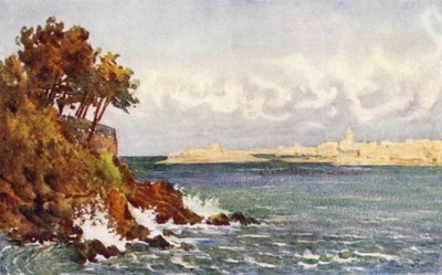 St Malo vom Priory Beach, Dinard von J. Hardwicke Lewis
