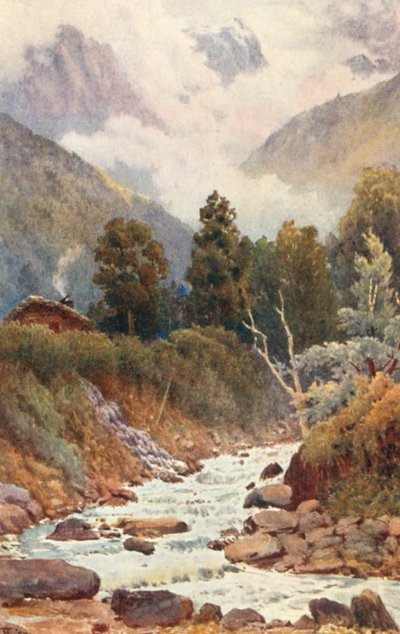 Der Fluss Morges bei St Gingolph von J. Hardwicke Lewis