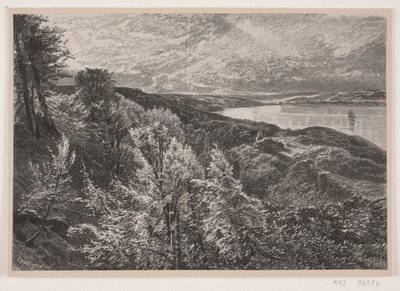 Aussicht von Munkebjerg über den Vejle-Fjord von J. Hildebrand