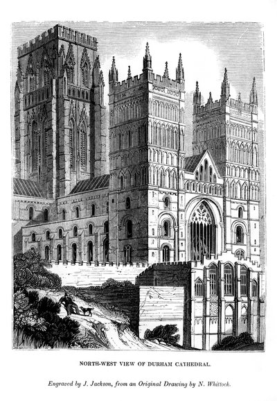 Nordwestansicht der Kathedrale von Durham von J. Jackson