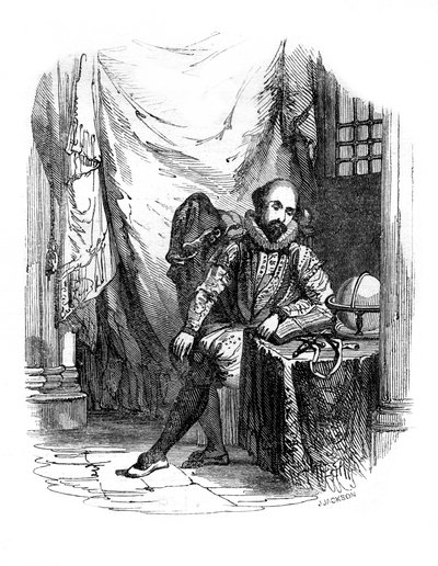 Sir Walter Raleigh im Tower of London von J. Jackson