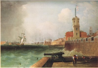 Eingang zum Hafen von Portsmouth, 1846 von J. Lynn