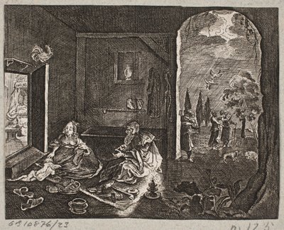 Illustration zu Adam Olearius, „Persianischer Rosenthal von einem Sinnreichen Poeten Schich Saadi…“, Schleswig 1660 von J. Muller