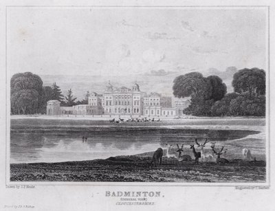 Badminton, Gesamtansicht, Gloucestershire von John Preston Neale