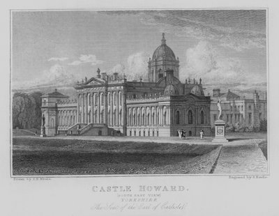 Castle Howard, Südostansicht, Yorkshire, Der Sitz des Earl of Carlisle von John Preston Neale