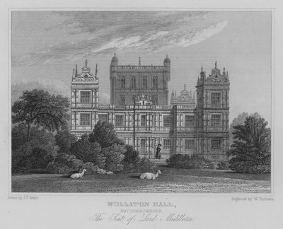 Wollaton Hall, Nottinghamshire, Sitz von Lord Middleton von John Preston Neale