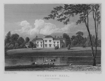 Wolseley Hall, Staffordshire von John Preston Neale
