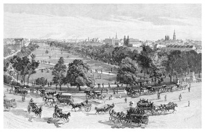 Hyde Park, Sydney, New South Wales, Australien, 1886 von J. R. Ashton