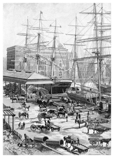 Schifffahrt, Circular Quay, Sydney, New South Wales, Australien, 1886 von J. R. Ashton