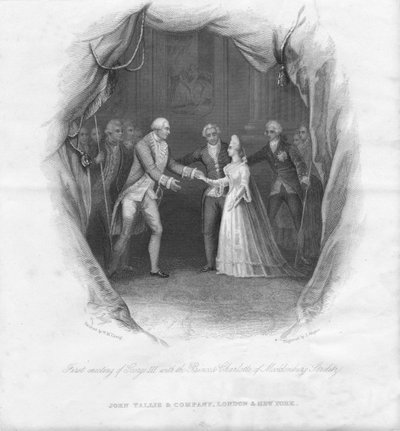 Erstes Treffen von George III. mit Prinzessin Charlotte von J. Rogers