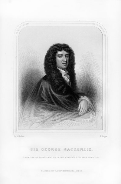 Sir George Mackenzie von Rosehaugh, schottischer Anwalt und Rechtsautor, 1870 von J. Rogers