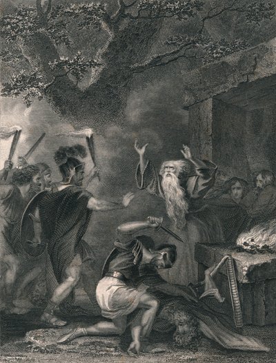 Das Massaker der Druiden, Mitte des 19. Jahrhunderts von J. Rogers