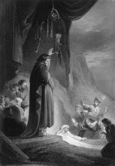 Er rief mit lauter Stimme, Lazarus, komm heraus, 19. Jahrhundert von J. Thomson