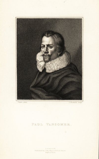 Porträt von Paul van Somer, flämischer Künstler und Hofmaler von König James I. von England, um 1577-1621 von J. Thomson